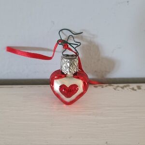 Vintage Inge Glas Heart Christmas Ornament Germany